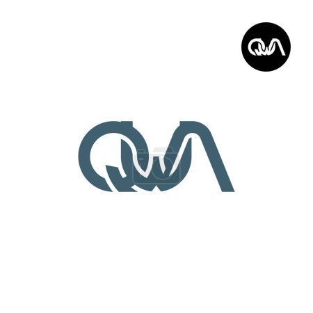 Téléchargez les illustrations : Letter QWA Monogram Logo Design - en licence libre de droit
