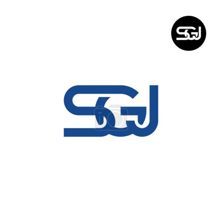 Ilustración de Letter SGJ Monogram Logo Design - Imagen libre de derechos
