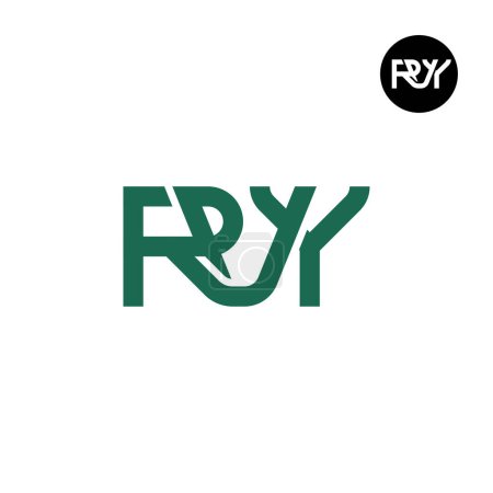 Ilustración de Letter RVY Monogram Logo Design - Imagen libre de derechos