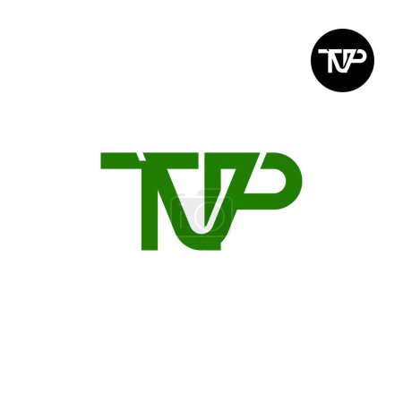 Téléchargez les illustrations : Lettre TVP Monogram Logo Design - en licence libre de droit