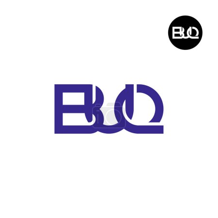 Téléchargez les illustrations : Lettre BUQ Monogram Logo Design - en licence libre de droit