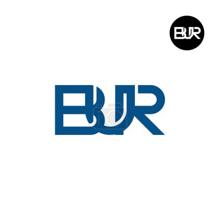 Illustration for Letter BUR Monogram Logo Design - Royalty Free Image
