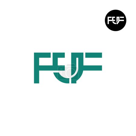 Illustration for Letter FUF Monogram Logo Design - Royalty Free Image