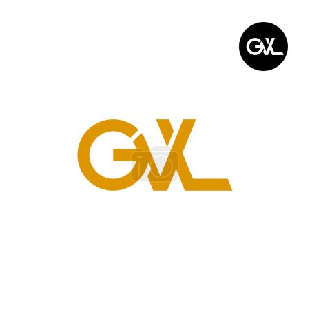 Ilustración de Letra GVL Monograma Logo Design - Imagen libre de derechos