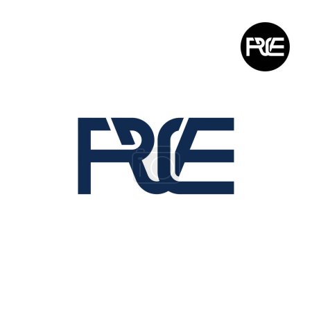 Ilustración de Diseño del logotipo del monograma de la letra PVE - Imagen libre de derechos