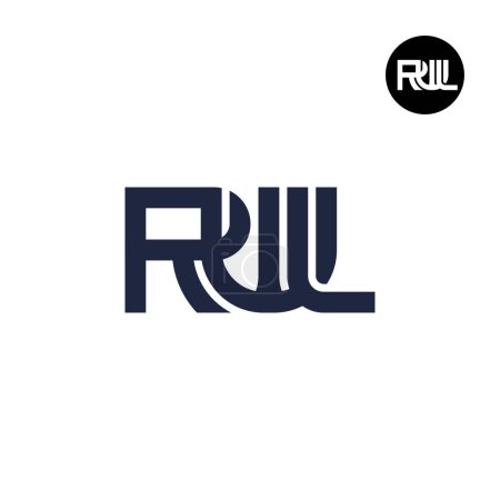 Illustration for Letter RWL Monogram Logo Design - Royalty Free Image