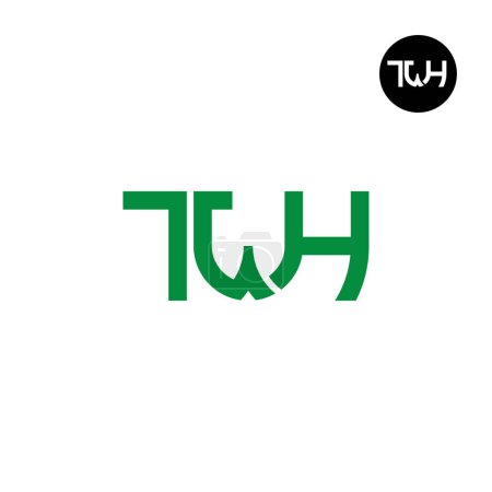 Illustration for Letter TWH Monogram Logo Design - Royalty Free Image