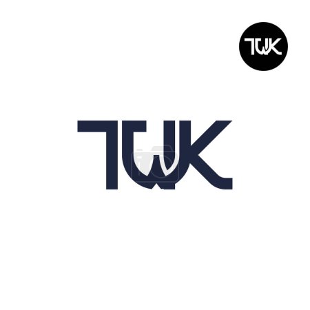 Ilustración de Carta TWK Monograma Logo Diseño - Imagen libre de derechos