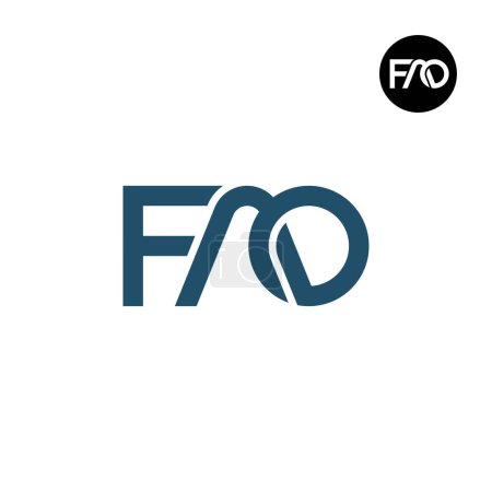 Téléchargez les illustrations : Lettre FAO Monogram Logo Design - en licence libre de droit