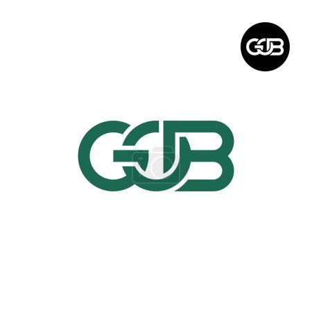 Ilustración de Letra GOB Monograma Diseño de Logo - Imagen libre de derechos