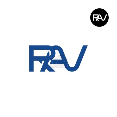 Téléchargez les illustrations : Lettre RAV Monogram Logo Design - en licence libre de droit