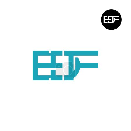 Illustration for Letter EDF Monogram Logo Design - Royalty Free Image