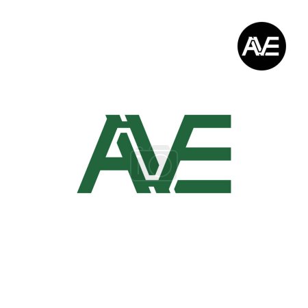 Illustration for Letter AVE Monogram Logo Design - Royalty Free Image