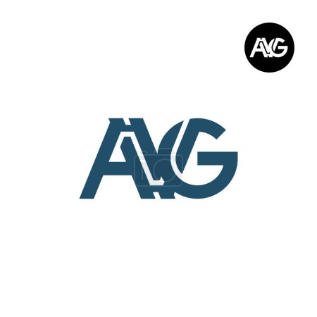 Illustration for Letter AVG Monogram Logo Design - Royalty Free Image
