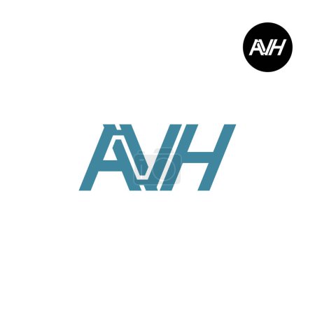 Téléchargez les illustrations : Lettre AVH Monogram Logo Design - en licence libre de droit
