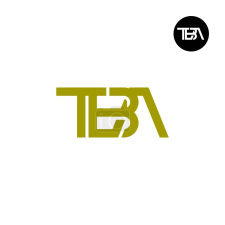Illustration for Letter TBA Monogram Logo Design - Royalty Free Image