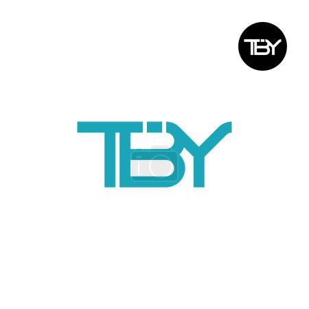 Illustration for Letter TBY Monogram Logo Design - Royalty Free Image