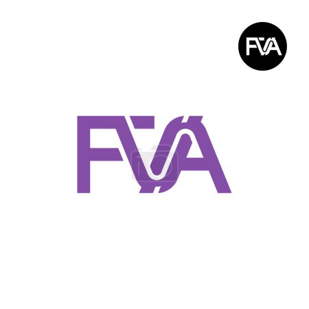 Téléchargez les illustrations : Lettre FVA Monogram Logo Design - en licence libre de droit