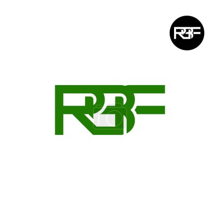 Illustration for Letter RBF Monogram Logo Design - Royalty Free Image