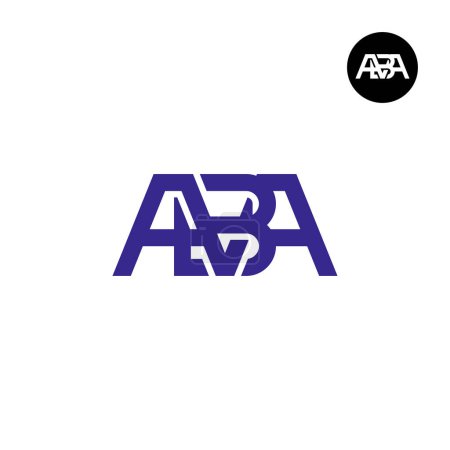 Illustration for Letter ABA Monogram Logo Design - Royalty Free Image