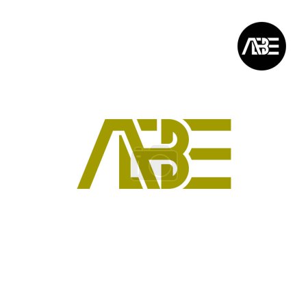 Téléchargez les illustrations : Lettre ABE Monogram Logo Design - en licence libre de droit