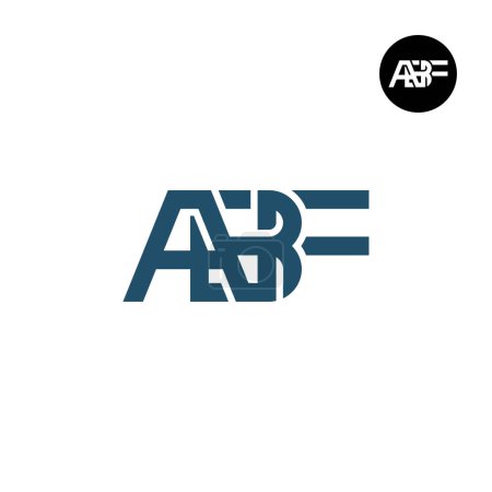 Buchstabe ABF Monogramm Logo Design