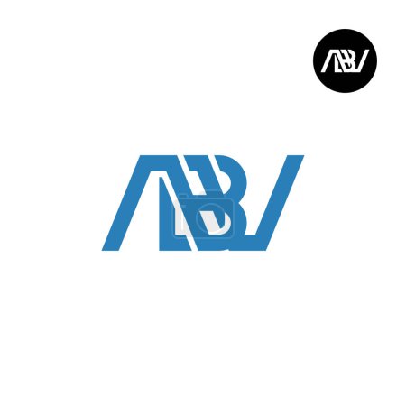 Ilustración de Letra ABV Monograma Logo Design - Imagen libre de derechos