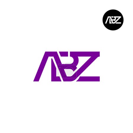 Buchstabe ABZ Monogramm Logo Design