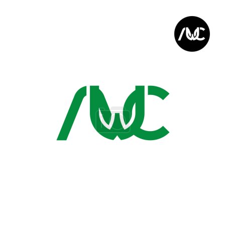 Ilustración de Letra AWC Monograma Logo Design - Imagen libre de derechos