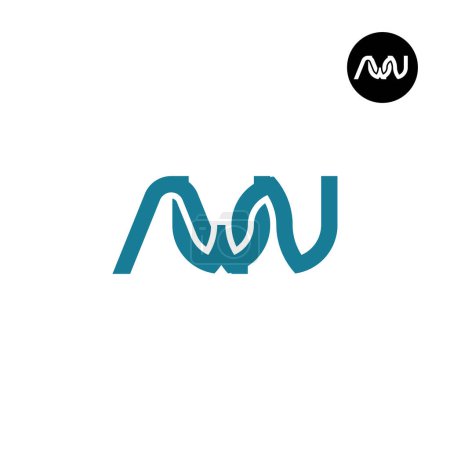 Ilustración de Letra AWN Monograma Logo Design - Imagen libre de derechos