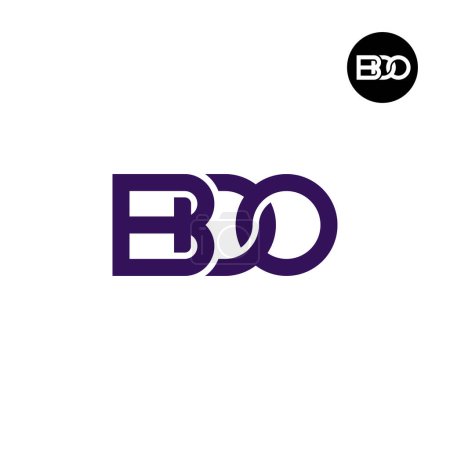 Téléchargez les illustrations : Lettre BDO Monogram Logo Design - en licence libre de droit