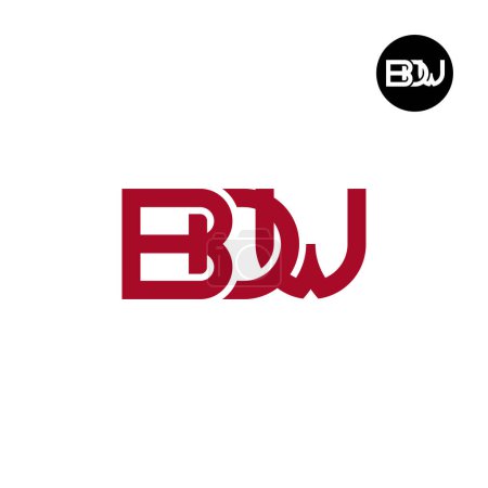 Téléchargez les illustrations : Lettre BDW Monogram Logo Design - en licence libre de droit