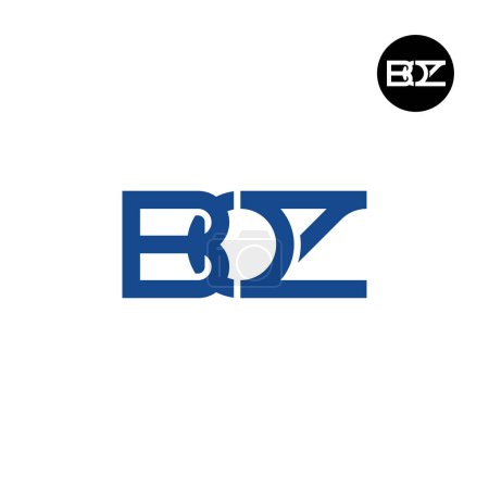 Illustration for Letter BOZ Monogram Logo Design - Royalty Free Image
