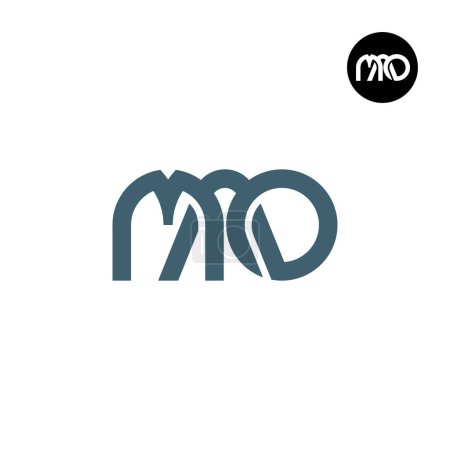 Ilustración de Letra MAO Monograma Logo Design - Imagen libre de derechos