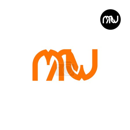 Illustration for Letter MAW Monogram Logo Design - Royalty Free Image