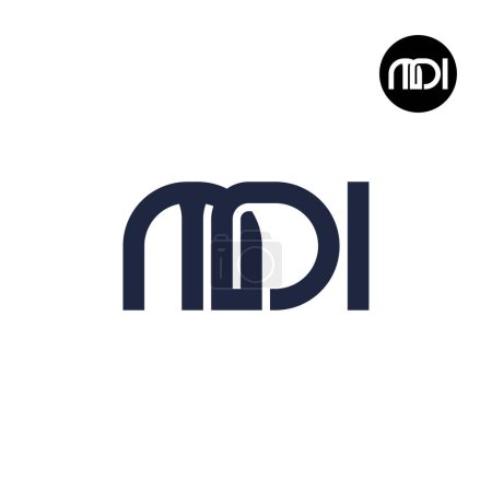 Téléchargez les illustrations : Lettre MDI Monogram Logo Design - en licence libre de droit