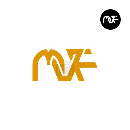 Ilustración de Letra MVF Monograma Logo Design - Imagen libre de derechos