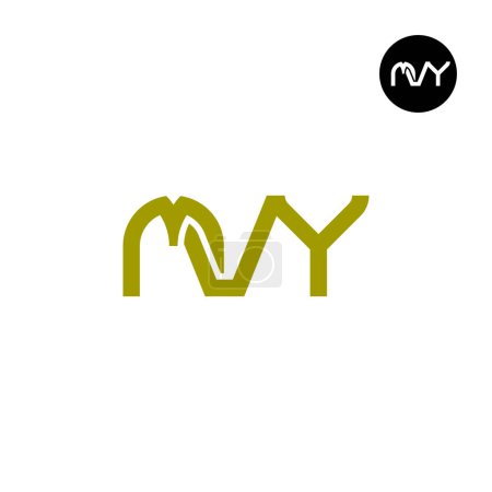 Téléchargez les illustrations : Lettre MVY Monogram Logo Design - en licence libre de droit