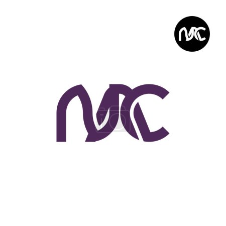 Ilustración de Diseño del logotipo del monograma de la letra NAC - Imagen libre de derechos
