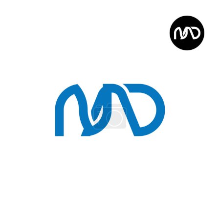 Téléchargez les illustrations : Lettre NAD Monogram Logo Design - en licence libre de droit