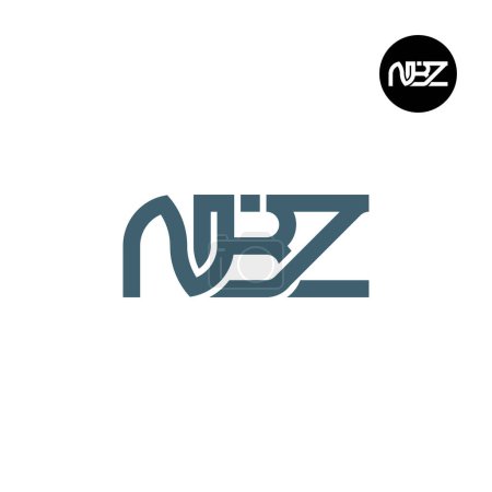 Illustration for Letter NBZ Monogram Logo Design - Royalty Free Image