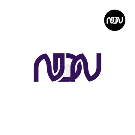 Illustration for Letter NDN Monogram Logo Design - Royalty Free Image