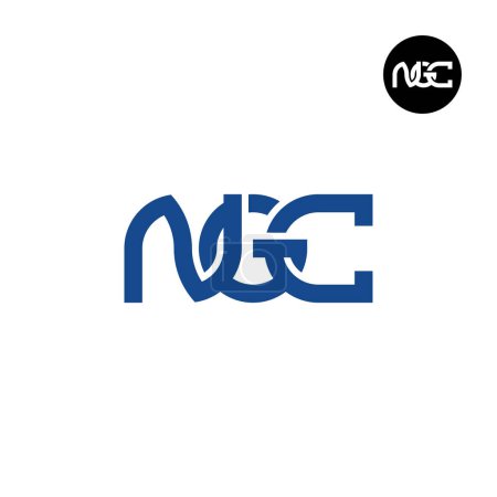 Illustration for Letter NGC Monogram Logo Design - Royalty Free Image