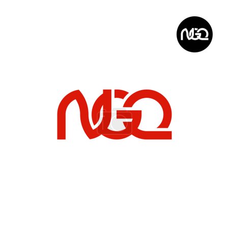 Ilustración de Diseño de Logo NGQ Monogram - Imagen libre de derechos