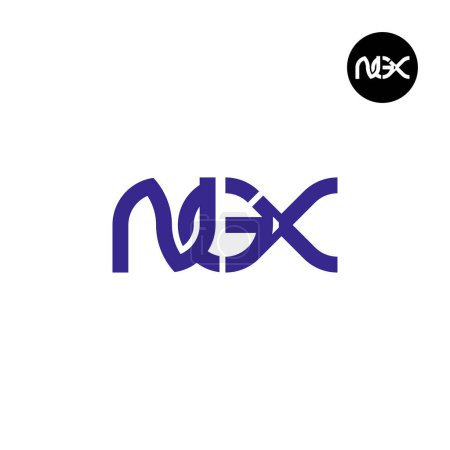 Téléchargez les illustrations : Lettre NGX Monogram Logo Design - en licence libre de droit