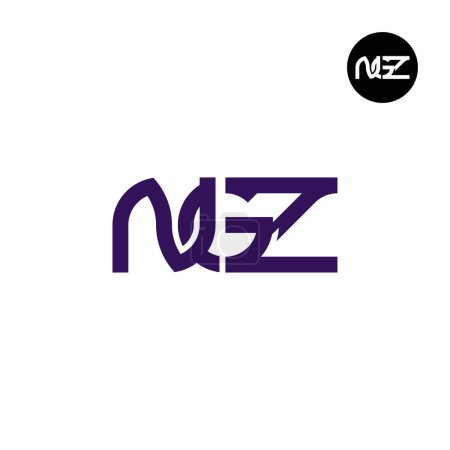 Téléchargez les illustrations : Lettre NGZ Monogram Logo Design - en licence libre de droit