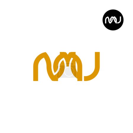 Téléchargez les illustrations : Lettre NMU Monogram Logo Design - en licence libre de droit