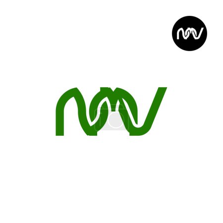 Téléchargez les illustrations : Lettre NMV Monogram Logo Design - en licence libre de droit