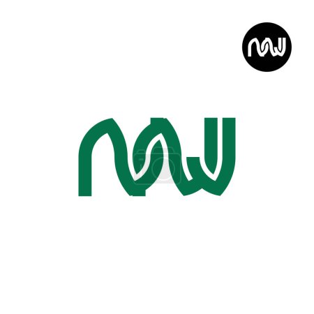 Téléchargez les illustrations : Lettre NNJ Monogram Logo Design - en licence libre de droit