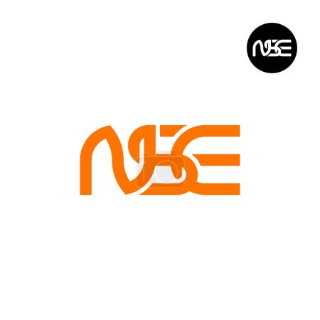 Illustration for Letter NSE Monogram Logo Design - Royalty Free Image